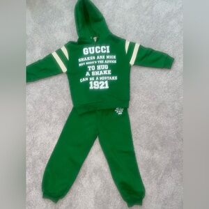 Kids Gucci sweat suite only worn once. Great condition